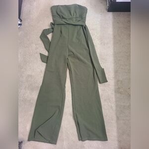 Elegant Olive Green Jumpsuit
